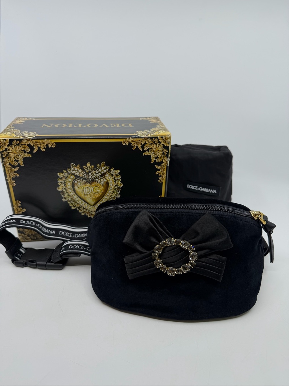 Dolce & Gabbana Kids Embellished Bow Belt Bag